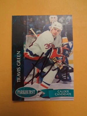 Travis Green Signed New York Islanders Card Foto 1 de 2