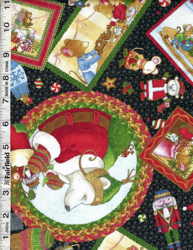 Not A Creature Was Stirring Christmas Mice by RJR Fabrics    29" - Image 1 of 1