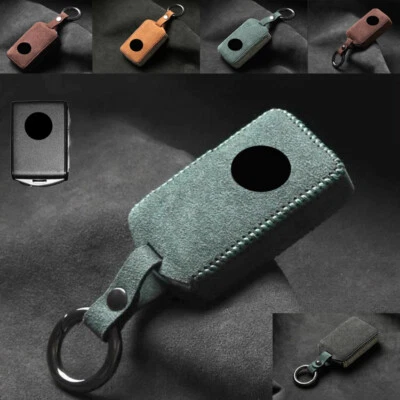 Suede Leather Car Key Case Cover For Volvo XC40 XC60 XC70 XC90 S90 V90 S60 S80  — 第 1/4 张图片