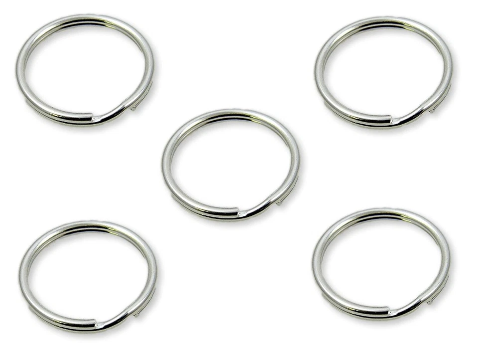 SISI UK 5x EXTRA LARGE Keyring Split Ring 50mm Round Metal Loop/Hoop Sprung Key O-Ring