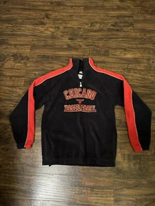 Chicago Bulls Adidas NBA Quarter Zip Sweater Fleece Youth Sz:14/16 Sweater - Picture 1 of 7