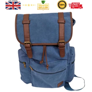 Mens Lady Vintage Canvas Backpack Canvas Bag Satchel Rucksack Travel Camping Bag - Picture 1 of 6