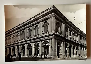 CARTOLINA L'AQUILA PALAZZO DELLA CAMERA DI COMMERCIO IN B/N NON VIAGGIATA - Picture 1 of 2