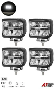 3.7" LED Work Flood Light Side Fog White Cube Shooter X4 12V 24V For Truck ATV - Picture 1 of 11