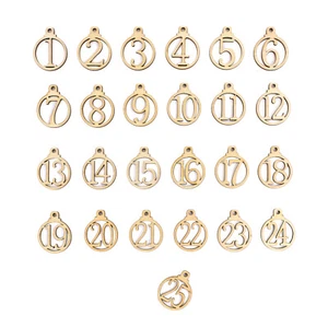 Holz Deko für Weihnachten Nummern 1-25 Adventszahlen für Adventskalender - Bild 1 von 1