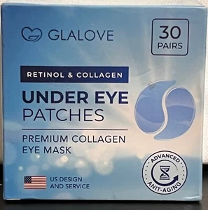 Under Eye Patches For Puffy Eyes Retinol & Collagen 30 Pairs Free Ship - Picture 1 of 5