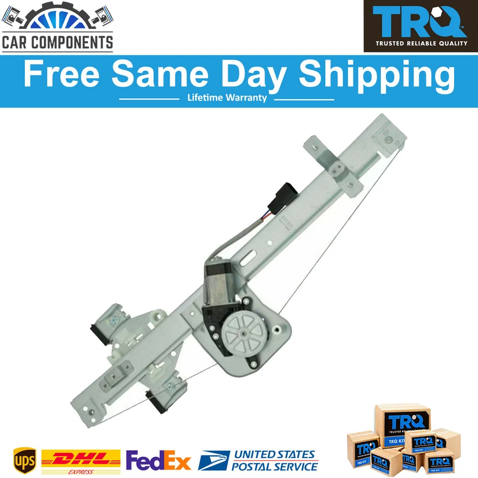 TRQ Power Window Regulator w/ Motor Rear Driver Side  LH For 2007-2013 Chevy GMC - Image 1 of 4
