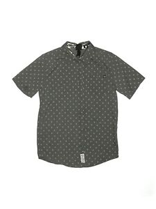 Shaun White Teen Boys Gray Short Sleeve Button Up Shirt X Large Youth (16) 14 15