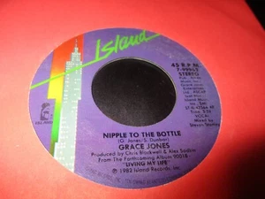 1982 GRACE JONES Nipple To The Bottle US 7" Island 7-99963 Electro Funk Soul NM - Picture 1 of 2