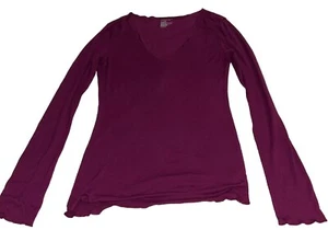 Gap Body Women’s Small Long Sleeve Purple V-Neck Pullover Shirt - Picture 1 of 5