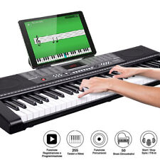Tastiera Musicale Pianola Elettronica 61 Tasti Pianoforte Multifunzione USB AUX