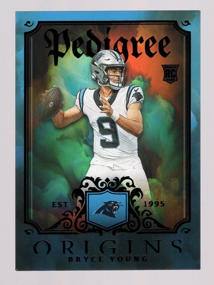 BRYCE YOUNG 2023 PANINI ORIGINS PEDIGREE ROOKIE RC #PED-16 CASE HIT SSP