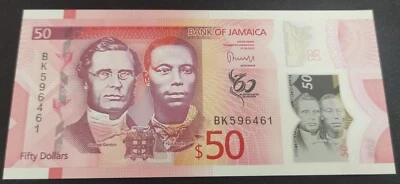 Jamaïque billet de 50 Dollars du 01/06/2022 Polymère Neuf ( UNC ) - Photo 1/2