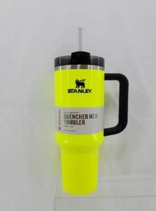 Genuine Stanley 40 oz Neon Yellow Spring Fling Quencher H2.0 Flowstate Tumbler - Picture 1 of 5