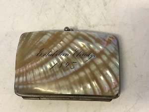 Antique 1893 Chicago World's Fair Exposition Mother of Pearl / Shell Coin Purse - Picture 1 of 12