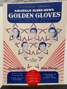 GOLDEN GLOVES 1951 AMARILLO REGIONAL TOURNAMENT PROGRAM RARE NEAR MINT - Picture 1 of 2