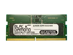 Black Diamond 8GB DDR5 5200 SODIMM Memory 262-Pin (1Rx8) BD8G5200MCN28 - Picture 1 of 1
