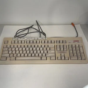 Compaq Keyboard Vintage Computer Keyboard Wired 120656-001 A - Picture 1 of 3