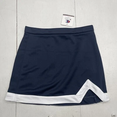 Champion Navy Blue White Heritage Cheer Skirt Youth Girls Large New - Image 1 of 4