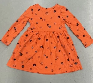 Kleinkind Mädchen Halloween Katze & Jack Langarm Kleid 4T Neu mit Etikett - Bild 1 von 3