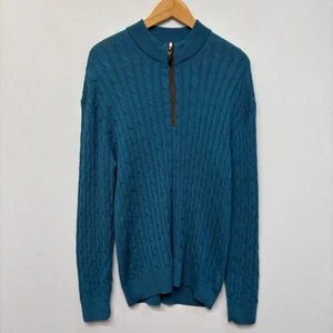 Bobby Jones Men 100% Baby Alpaca Cable Knit Sweater XL X-Large C053 -28 - Picture 1 of 14