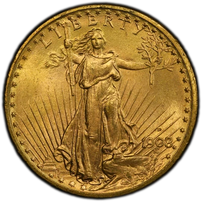 Lema Saint Gaudens 1908-D $20 graduación profesional MS65+ Foto 1 de 3