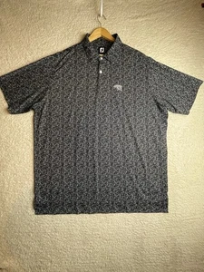 Torrey Pines Footjoy Polo Black & White Spotted Splatter Dot Herren XXL 2XL Golf - Bild 1 von 10