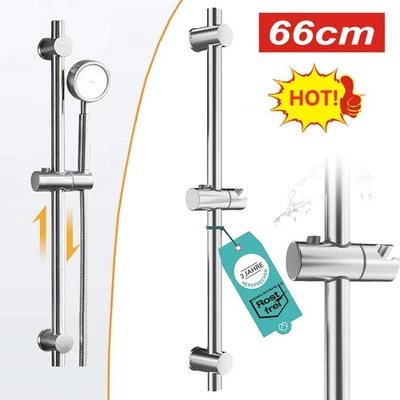 Edelstahl Duschstange Verstellbar Brausestange Wandhalterung Brausekopfhalter DE - Bild 1 von 4