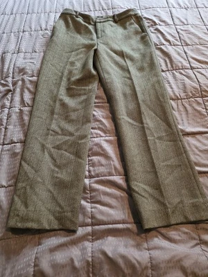 LRL Ralph Lauren Wool Dress Pants Womens Size 6 Herring Bone EUC Hits At Ankles - Image 1 of 4