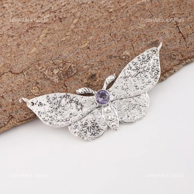 Piedra de Iolita 925 Plata Esposa Compromiso Halloween Regalo Boda Colgante Joyería Foto 1 de 4