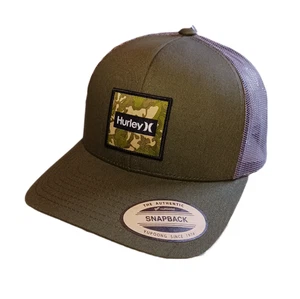 Hurley Herren Mütze Kappe grün mit Camouflage Patch Snapback Seacliff Einheitsgröße - Bild 1 von 8