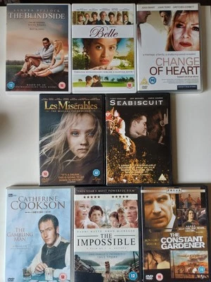 8x Drama Film DVD Bundle - Seabiscuit Les Miserables, Belle, Blind Side Etc (163 - Image 1 of 4
