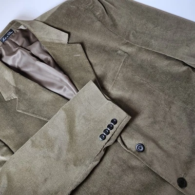 Blazer de pana Alan River para hombre 46R marrón 2 botones carrera profesor Foto 1 de 4