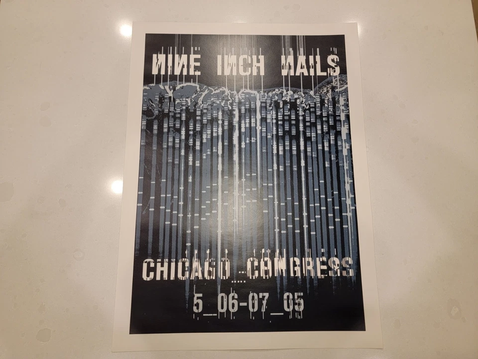 Póster litográfico Nine Inch Nails Chicago Congress Theater 2005 con dientes 16x23 Foto 1 de 1