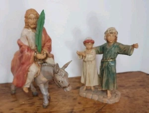 Fontanini Jesús Entra Jerusalén Escala 5" DOS PIEZAS Una Firmada - Imagen 1 de 10