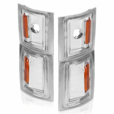 ANZO para Chevy K3500 1994-1999 luzes de canto lente transparente com refletor âmbar - Imagem 1 de 4