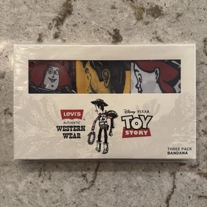 Levi’s X Toy Story Disney Pixar Bandana 3 Pack Woody Buzz Jessie Brand New! - Picture 1 of 2