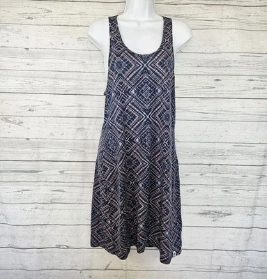 Smartwool Womens Dress Sz Medium Blue Pink Scoop Neck Racerback Foto 1 de 4