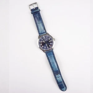 Zeno-Watch Basel 44mm 6569-515 Navigator NG Blue Leather Quartz Men's Watch - Picture 1 of 14