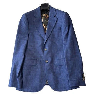 NEW Ted Baker London Mens Slim Fit Wool Blend Blazer Blue Size 2 US 36 NWT - Image 1 of 4