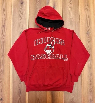 Vintage 1994 Cleveland Indians Team Rated Hoodie Sweatshirt Size XL - Image 1 of 4