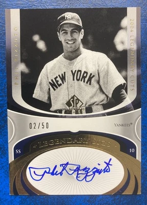 2004 SP LEGENDARY CUT LS-PR PHIL RIZZUTO (HOF) Autógrafo! Somente #02/50!! - Imagem 1 de 4