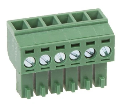 MULTICOMP PRO - Terminal Block Pluggable 3.5mm, Plug, 6 Way, 26AWG hingga 16AWG - Image 1 of 2