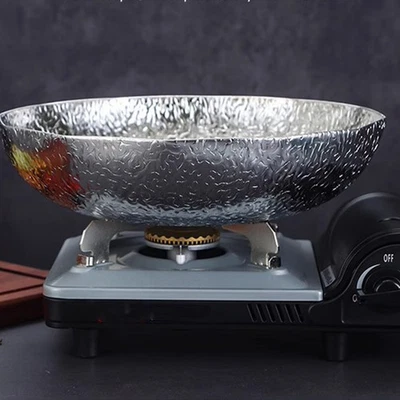 Edelstahl Flach Hot Pot Even Heat Distribution Multifunktionale Nonstick Hot Pot - Bild 1 von 4