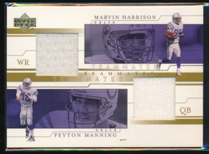 Peyton Manning Marvin Harrison 2001 Upper Deck Teammates Dual Game Used Jersey - Bild 1 von 2