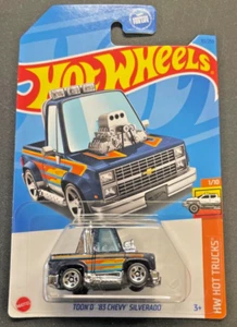 Hot Wheels Toon'D '83 Chevy Silverado #093 HW '23 Hot Trucks 1/10 blu VHTF! - Foto 1 di 1