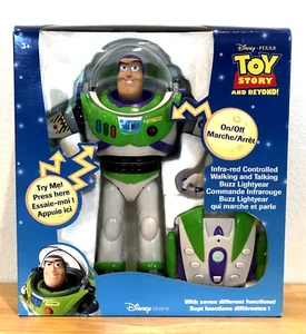 NIB RARE DISNEY STORE PIXAR BUZZ LIGHTYEAR INFRARED WALK TALK TOY STORY & BEYOND - Picture 1 of 15