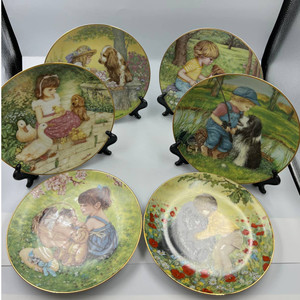New ListingHamilton Collection Patricia Brooks Growing Up Together Collectors Plates