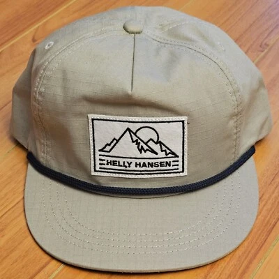 复古 Helly Hansen 灰色平沿帽 5 面板帽 — 第 1/4 张图片