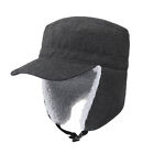 Winter Thermal Hat Plaid Wool Hat Russian Hat With Ear Flaps For Women Men